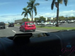 Amateur, Rubia, Penetracion con dedos, Novia, Orgasmo, Al aire libre, Pov, Público