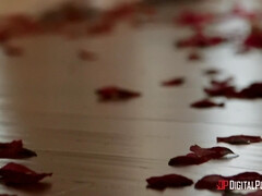 ベッドルーム, デカ尻, ブロンド, フェラチオ, カップル, チン, 顔射, オマンコ