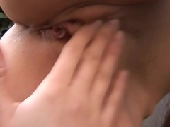 Blondine, Dildo, Lesbisch, Im freien, Öffentlich, Rasiert, Jungendliche (18+), Spielzeuge