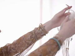 Chica, Rubia, Hd, Lesbiana, Lamidas, Masturbación, Afeitado, Tetas