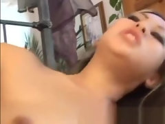 Spicy oriental slut performing a deepthroating porn video
