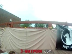 Gruppe, Party, Pool, Öffentlich, Swingers, Flotter dreier