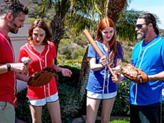 アナル, お尻, デカチン, フェラチオ, 茶髪の, ヒール, ティーン, オッパイの