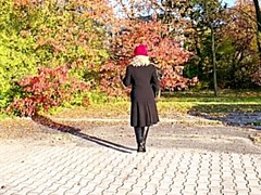 Leie, Blondine, Dildo, Reif, Natürlich, Natürlichen titten, Im freien, Sich ausziehen