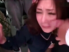 Asiatisch, Grosser arsch, Viele männer bespritzen eine frau, Aufs gesicht abspritzen, Hd, Orgasmus, Öffentlich, Lehrer