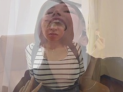 Asiático, Belleza, Japonés, Besar, Madres para coger