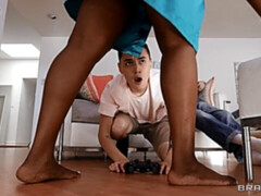 浴室, デカチン, デカパイ, フェラチオ, 茶髪の, バック, 異人種間, 淫乱熟女