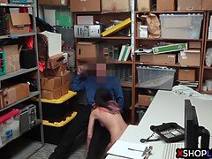 Smart ass teen punished for shoplifting and got fucked