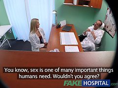 素人, ブロンド, フェラチオ, イく瞬間, 医者, 看護婦, 剃毛, オッパイの