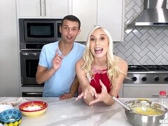 Nana, Blonde, Plantureuse, Hard, Hd, Cuisine, Seins naturels, Réalité