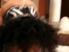 デカパイ, ブロンド, 巨乳な, メイド, 小柄, オマンコ, 剃毛, オッパイの