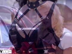 Anal, Cul à la bouche, Brunette brune, Double pénétration, Le plan cul à quatre, Béant, Lingerie, Chevaucher