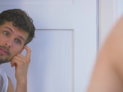 Slaapkamer, Pijpbeurt, Stel, Sperma in gezicht, Hd, Natuurlijke tieten, Kut duiken, Trio