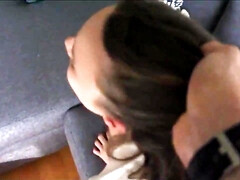 Grosse bite, Gros seins, Sucer une bite, Tir de sperme, Fait maison, Seins naturels, Gicler, Adolescente