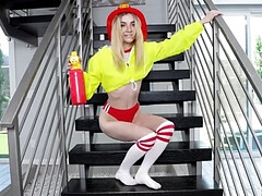 デカチン, ブロンド, チン, 足フェチ, ハードコア, オマンコ, 赤毛, オッパイの