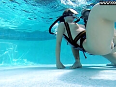 Amateur, Fétiche, Hd, Piscine, Public, Suçant, Adolescente, Sous marin