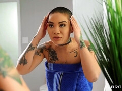 Couple, Dingue, Lesbienne, Léchez, Chatte, Rasée, Jouets