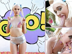 お尻, デカ尻, フェラチオ, 口内発射, イく瞬間, 手コキする, なめる, ティーン