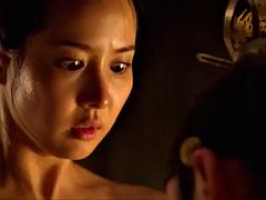 Grosse titten, Blondine, Blasen, Gruppe, Handjob, Koreanisch, Massage, Titten