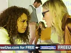 The entire office uses penelope kay's throat and labia as a penis hugger