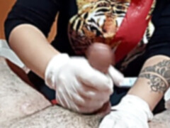 Médecin, Gants, Branlette thaïlandaise, Fille latino, Masturbation