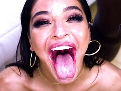 Zwart, Pijpbeurt, Bruinharig, Sperma in mond, Sperma shot, Sperma in gezicht, Interraciaal, Trio