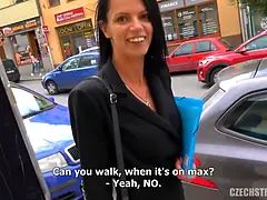 Braunhaarige, Hd, Reif, Milf, Öffentlich, Dürr, Erotischer film, Vibrator