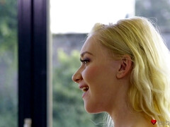 美女, ブロンド, 茶髪の, カップル, 気狂い, なめる, オフィス, オーガズム