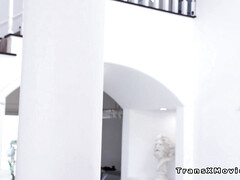 Anaal, Hondjeshouding, Ladyboy, Ondergoed, Roodharige vrouw, Anaal likken, Shemale, Kousen
