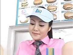 Horny Asian girl gets horny in the store part1