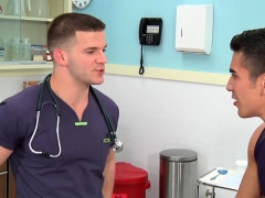 Big cock doctor threesome and cumshot