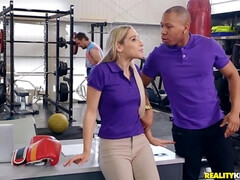 美女, デカチン, 黒人, ジム, ハードコア, ポルノスター