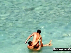 Playa, Mamada, Compilación, Pareja, Desnudo, Desnudo, Nudista, Público
