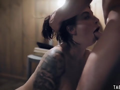 Anal, Grosse bite, Gros seins, Sucer une bite, Brunette brune, Rondelette, Queue, Hd