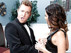 Grosser arsch, Grosser schwanz, Grosse titten, Blasen, Braunhaarige, Hundestellung, Lecken, Muschi