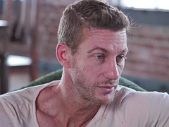 デカチン, フェラチオ, 茶髪の, キス, フェラする, オッパイの