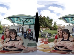 Grote kont, Grote mammen, Blond, Pijpbeurt, Bruinharig, Vriendin, Groep, Gezichtspunt