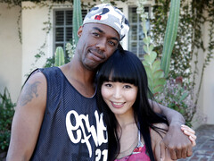 Brunette Japanese hottie cannot stop taking BBC deep