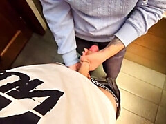 Hot MILF Rubbing Wet Pussy in Public Toilet - Don't Cum Inside POV