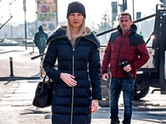 ブロンド, バック, 手コキする, オマンコ, 靴, ストリッピング, ティーン, オッパイの