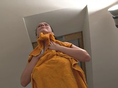 素人, 美女, デカパイ, 公共, シャワー