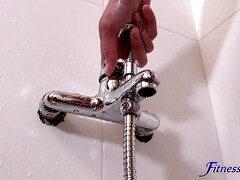 Kont, Zwart, Europees, Sportzaal, Latijnse vrouw, Natuurlijke tieten, Kut duiken, Douche