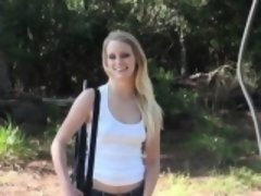 Blonde, Sucer une bite, De plein air, Pov, Réalité