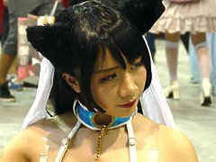 Japanese cosplayer showed all her charms