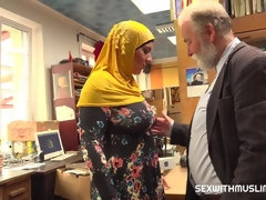 Bookstore owner fucks a happy muslim milf