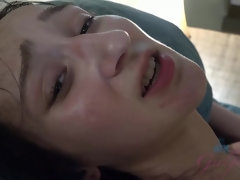 Carmen takes your cum all over her face.