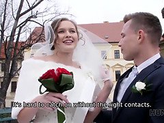 Braut, Paar, Kleid, Hd, Geld, Strümpfe, Jungendliche (18+), Hochzeit