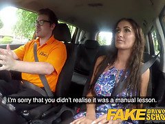 British cheating wife with huge tits has rough outdoor sex with her driver