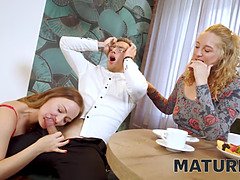 StepMoms New Rules: Russian MILF StepMoms Threesome with Stepson & Stepmom