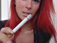 red head smoking